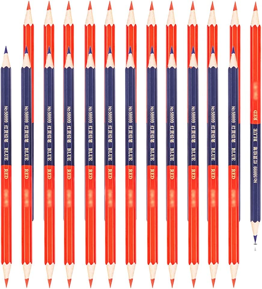 Amazon.co.jp: 赤青えんぴつ 赤青鉛筆5:5 六角軸 学習・丸つけ用